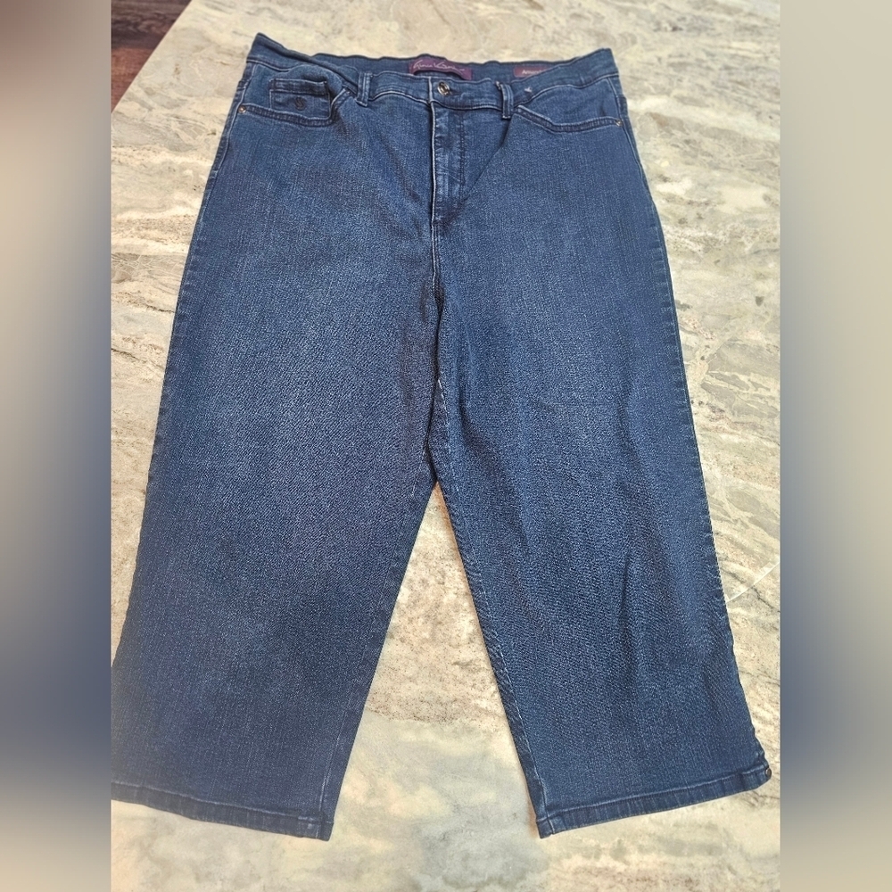 Gloria Vanderbilt Amanda Jeans Women’s 16 Average Classic Fit Stretch Blue Denim